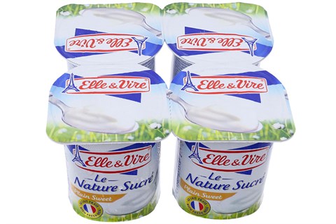 Sữa chua Elle & Vire vị tự nhiên 125g (4 hộp)