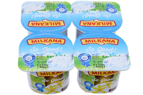Sữa chua milkana cho trẻ em vị Vani 100g (4 hộp)