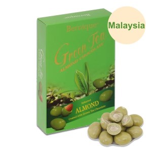 Socola trà xanh hạnh nhân Bernique hộp 70g