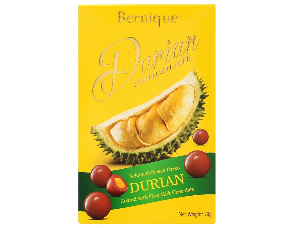 Socola sữa sầu riêng khô Bernique hộp 70g 3