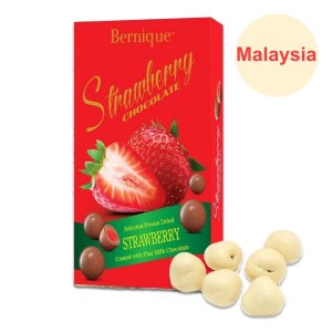 Socola trắng trái dâu khô Bernique hộp 70g