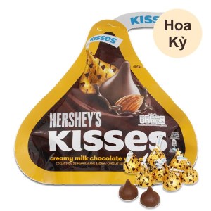 Socola kem sữa hạnh nhân Hershey's Kisses gói 146g