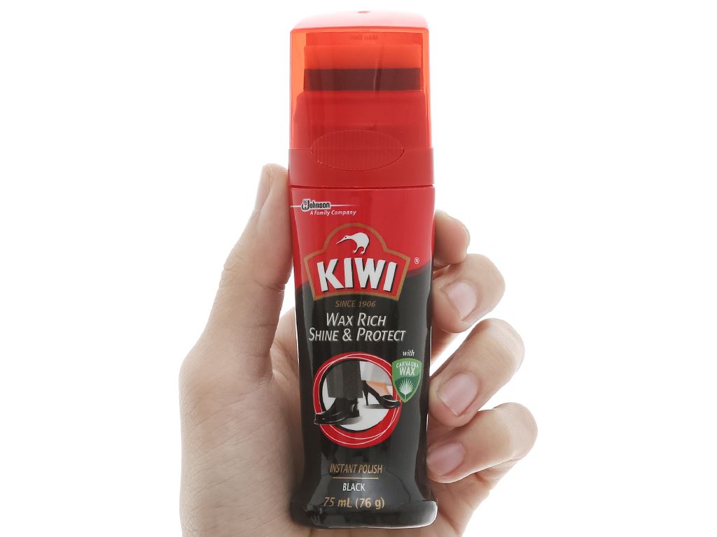 Xi sáp bóng & bảo vệ Kiwi màu đen 75ml 5