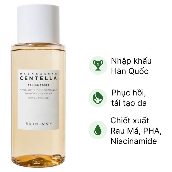 Toner Skin1004 Madagascar Centella Toning dưỡng ẩm cho da chai 210ml