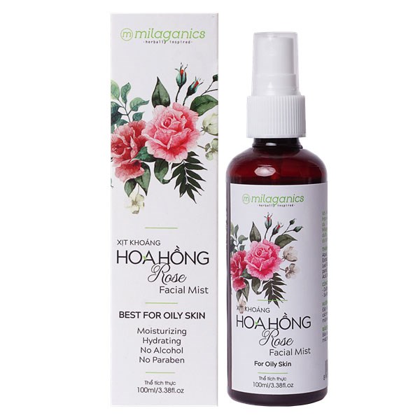 Xịt Khoáng Milaganics Cấp Ẩm Cho Da