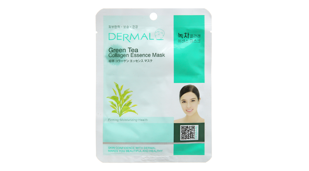 Mặt nạ giấy Dermal collagen trà xanh giúp da sáng mịn, tươi mát miếng ...