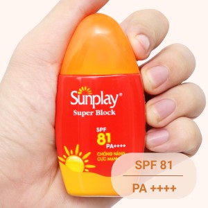 Sữa chống nắng cực mạnh Sunplay Super Block kháng nước tốt SPF 81/PA++++ 30g