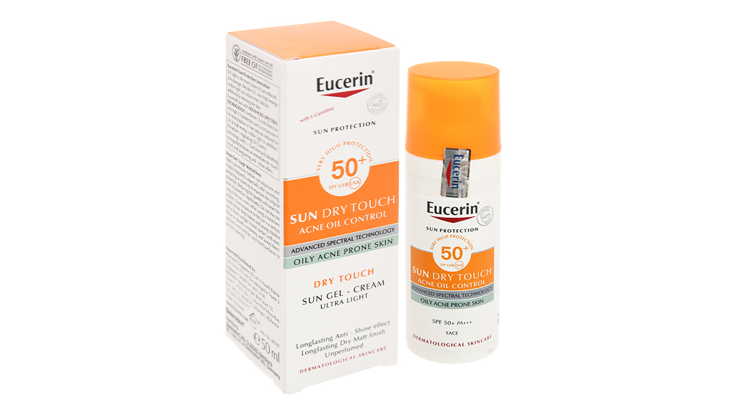 Kem chống nắng Eucerin Sun Dry Touch Acne Oil Control Face SPF 50+/PA++++ cho da nhờn mụn chai 50ml - 32