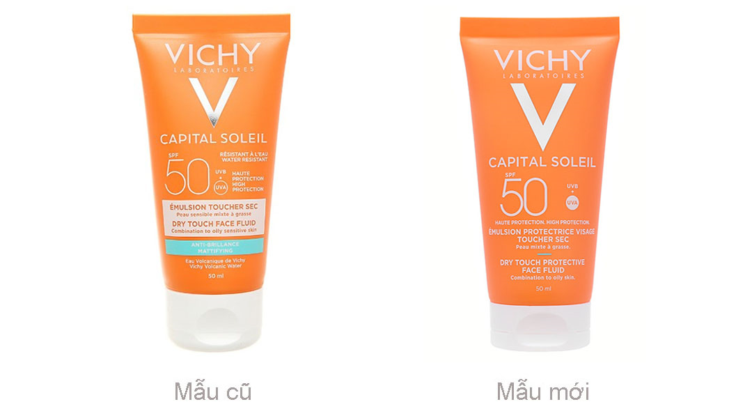 Kem chống nắng Vichy Capital Soleil Dry Touch Protective Face Fluid SPF 50  tuýp 50ml - 07/2024 | nhathuocankhang.com