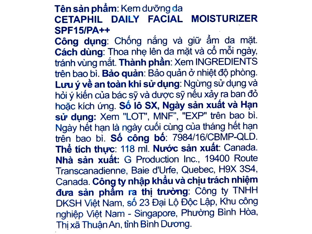 Kem chống nắng dưỡng ẩm Cetaphil SPF 15/PA++ 118ml 4
