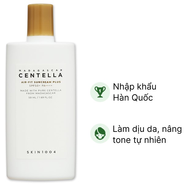 Kem chống nắng Skin1004 Madagascar Centella Air-Fit Suncream Plus SPF50 /PA     tuýp 50ml
