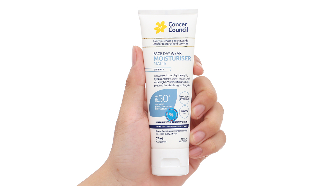 Kem chống nắng Cancer Council Moisturiser SPF50+ cho da mặt