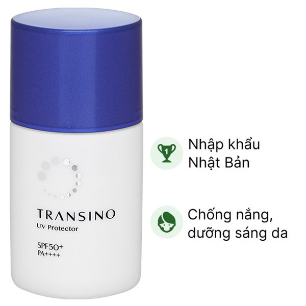 Kem chống nắng Transino UV Protector SPF 50 /PA     dưỡng ẩm, trắng da chai 30ml