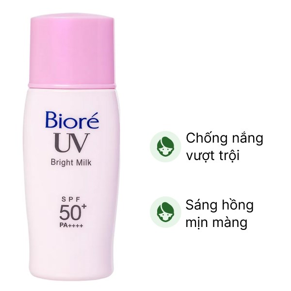 Sữa chống nắng Bioré UV SPF 50 /PA    sáng hồng tự nhiên chai 30g