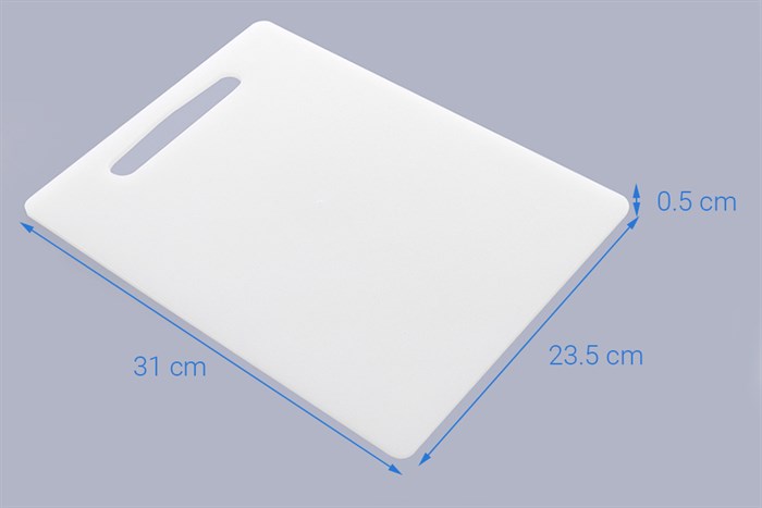 Thớt thái nhựa chữ nhật 31 x 23.5 cm Pioneer TH 001 Màu Trắng