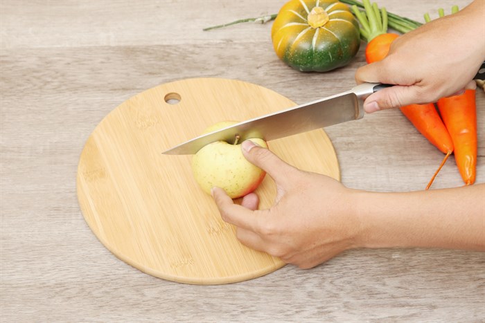 Thớt chặt tre tròn 25 cm BHX SC2007 Màu Vàng