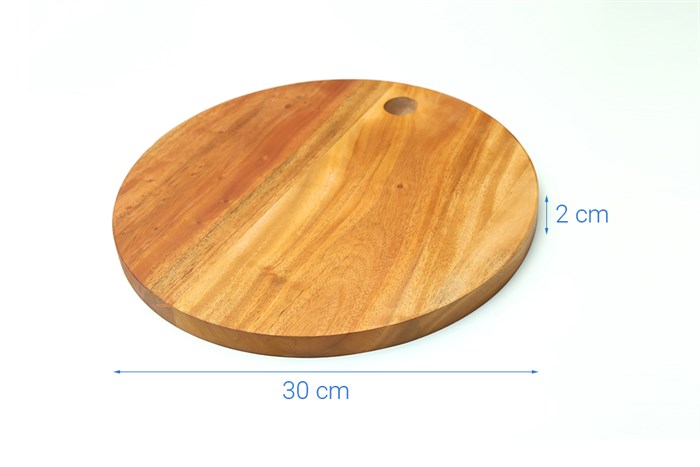 Thớt đa năng gỗ tròn 30 cm BHX TD-TT30 Màu Nâu