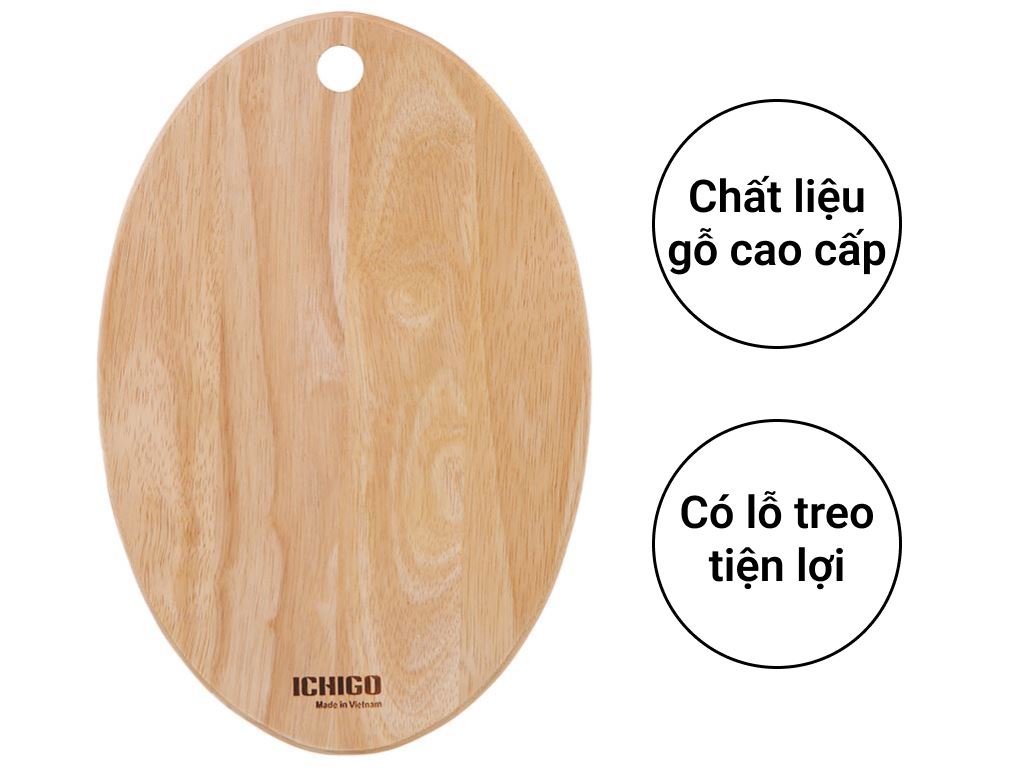 Thớt gỗ oval Ichigo IG7431 29cm 2