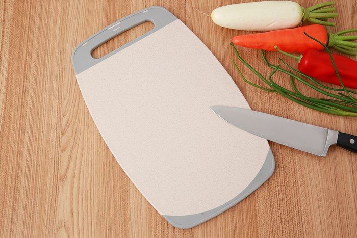 Thớt đa năng lúa mạch oval 35 x 22 cm Delites LD-CB001B Màu Trắng - Xám