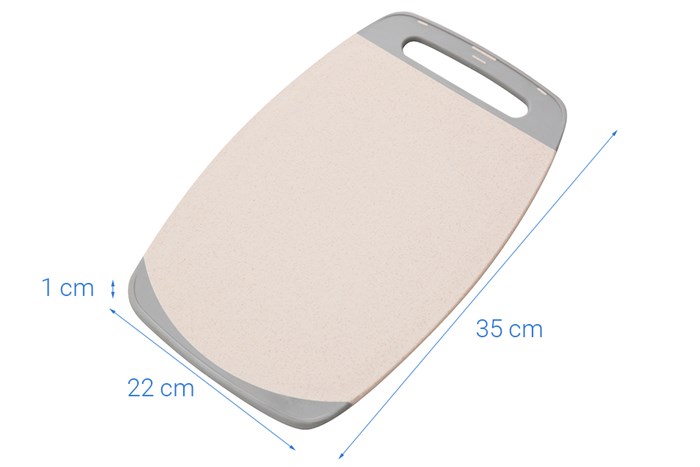 Thớt đa năng lúa mạch oval 35 x 22 cm Delites LD-CB001B Màu Trắng - Xám