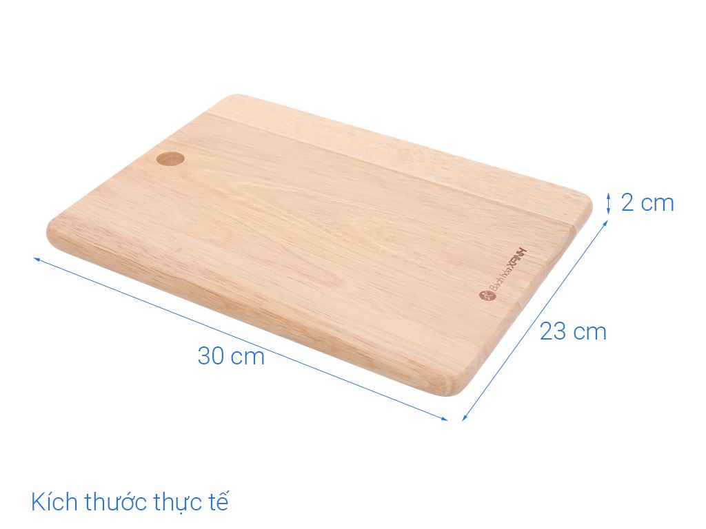 Thớt gỗ chữ nhật Bách Hoá Xanh NH-C006L 30cm x 23cm 5