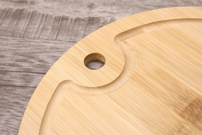 Thớt thái tre tròn 25 cm Delites SC2006-NHAT Màu Nâu nhạt