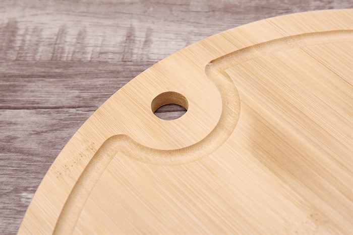 Thớt thái tre tròn 30 cm Delites SC2007-NHAT Màu Nâu nhạt