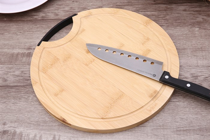 Thớt thái tre tròn 30 cm Delites SC2008-NHAT Màu Nâu nhạt