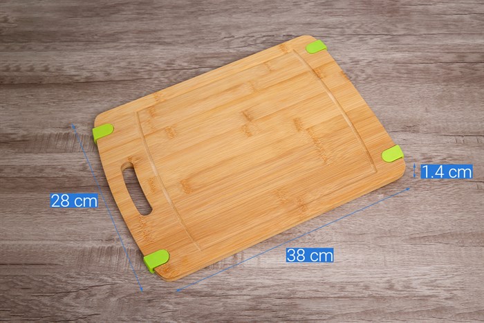 Thớt thái tre chữ nhật 38 x 28 cm La Fonte 180572 Màu Nâu