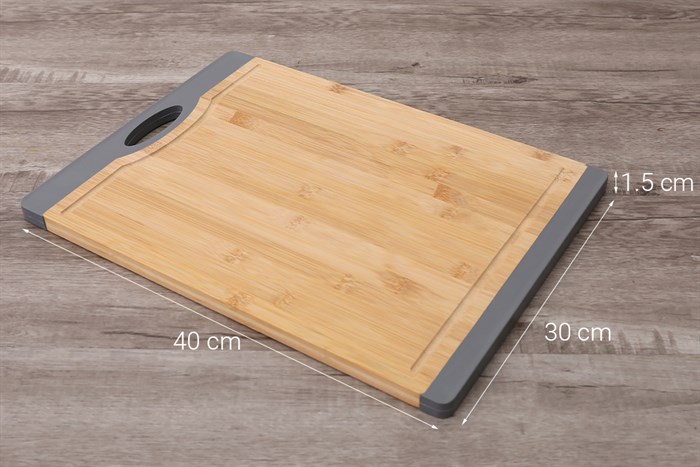 Thớt tre thái chữ nhật 40 x 30 cm La Fonte 180558 Màu Nâu nhạt