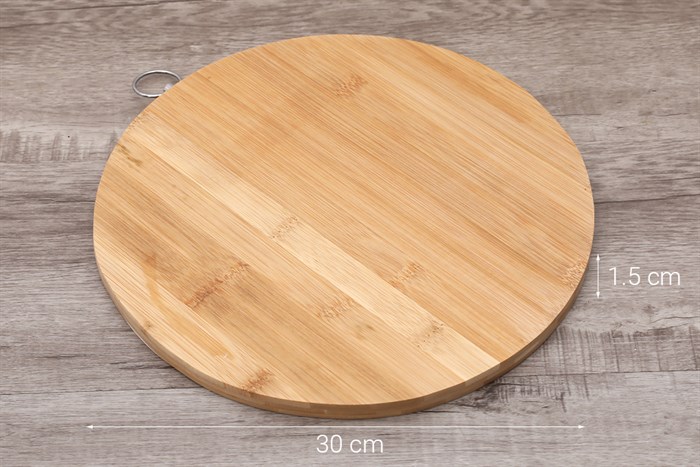 Thớt tre thái tròn 30 cm La Fonte 180626 Màu Nâu nhạt