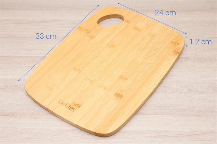 Thớt thái tre chữ nhật 33 x 24 cm Delites 19102401-3 Màu Nâu