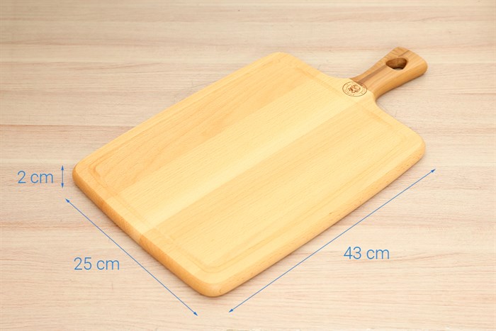 Thớt thái gỗ chữ nhật có tay cầm 43 x 25 cm Trường Sơn CN430 Màu Đen