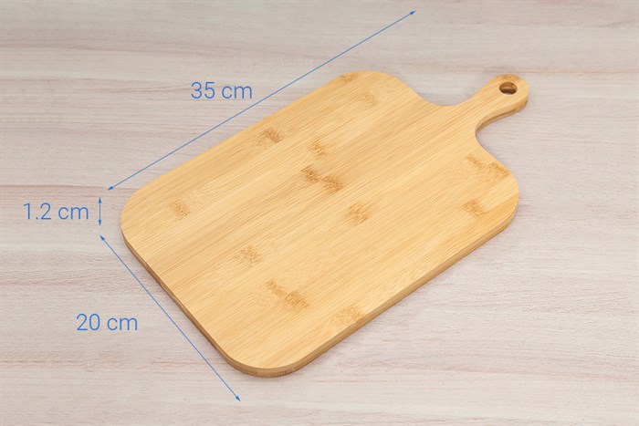 Thớt thái tre chữ nhật 35 x 20 cm Delites SC3520-NHAT Màu Nâu