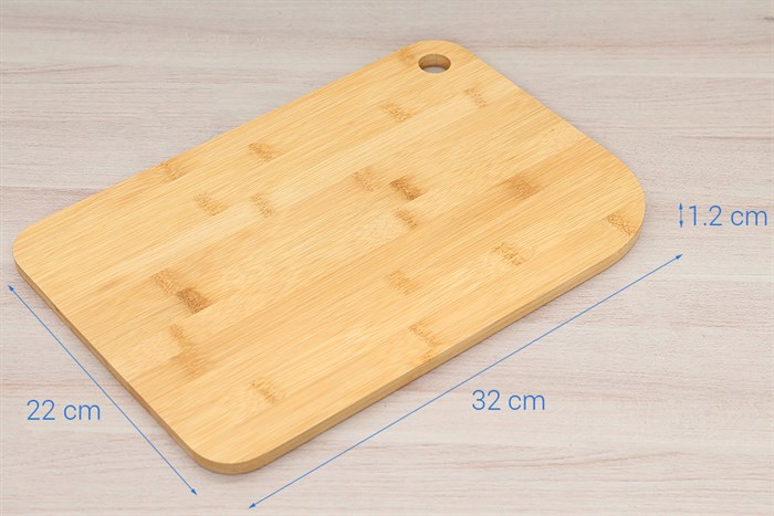 Thớt thái tre chữ nhật 32 x 22 cm Delites SC3222-NHAT Màu Nâu
