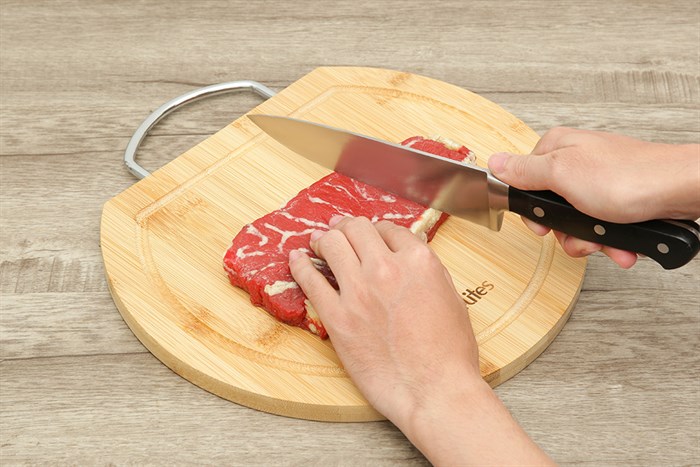 Thớt thái tre tròn 32 cm Delites BG30010 Màu Nâu