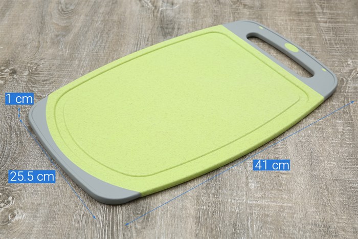Thớt thái lúa mạch chữ nhật 41 x 25.5 cm Delites CF7160 Màu Xanh - Xám