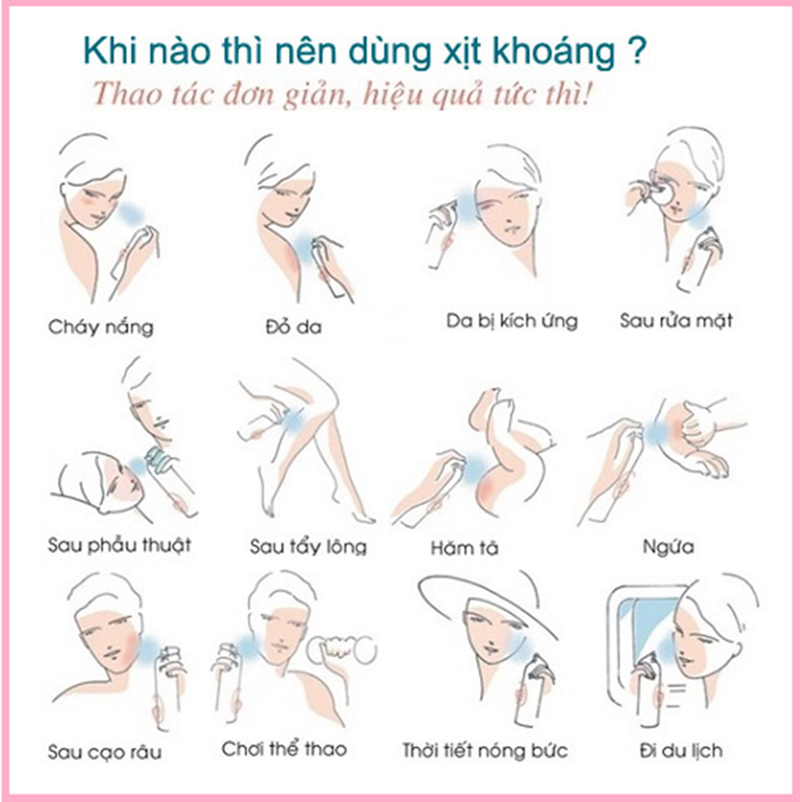 2. Khi nào sử dụng xịt khoáng?