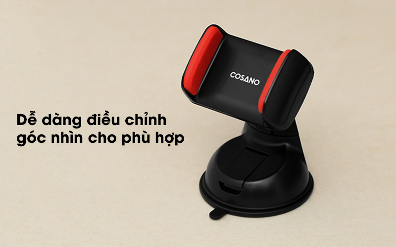 Dễ dàng điều chỉnh  góc nhìn cho phù hợp - Đế điện thoại trên xe Cosano PH-Z2 Đen Đỏ