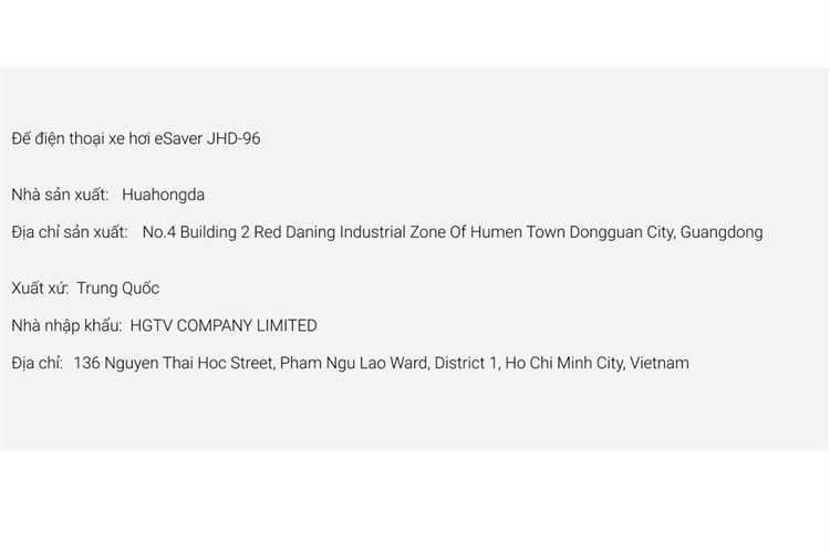 Đế điện thoại xe hơi eSaver JHD-96 Màu Trắng - Xám