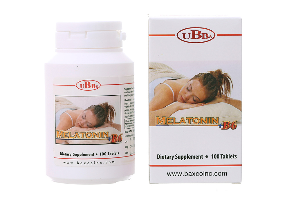 UBB Melatonin + B6 giảm stress, cải thiện giấc ngủ hộp 100 viên - 03/2024 |  nhathuocankhang.com