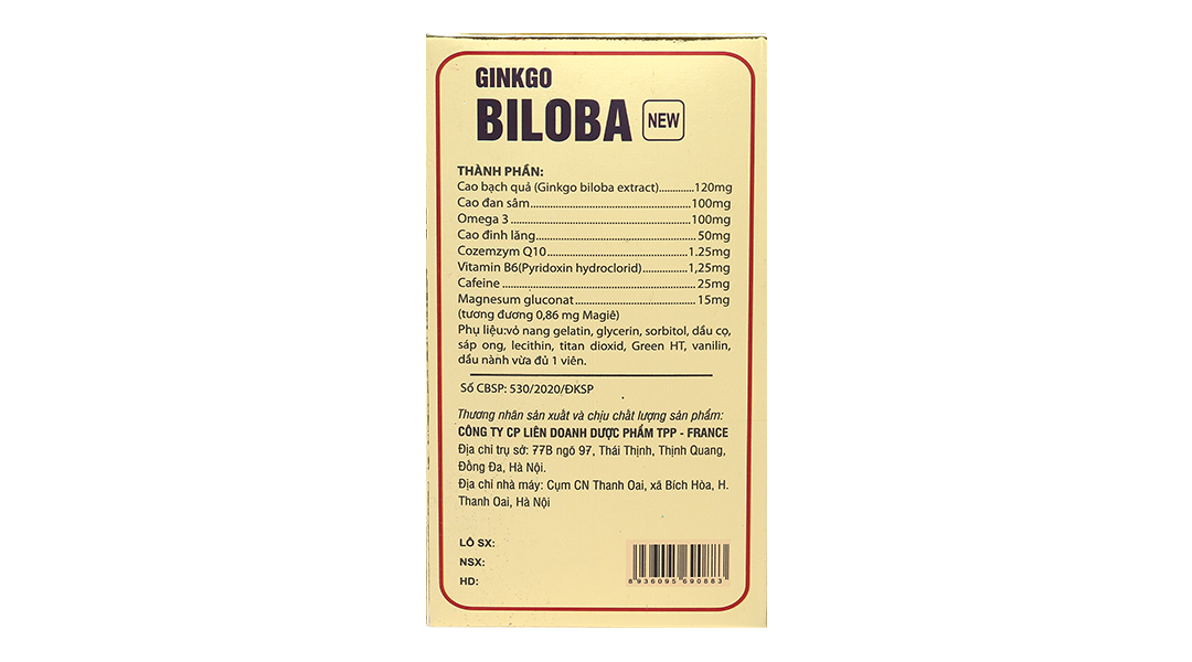 Ginkgo Biloba New tăng cường lưu thông máu não