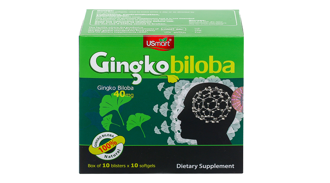 USmart Gingko biloba lưu thông máu, cải thiện trí nhớ