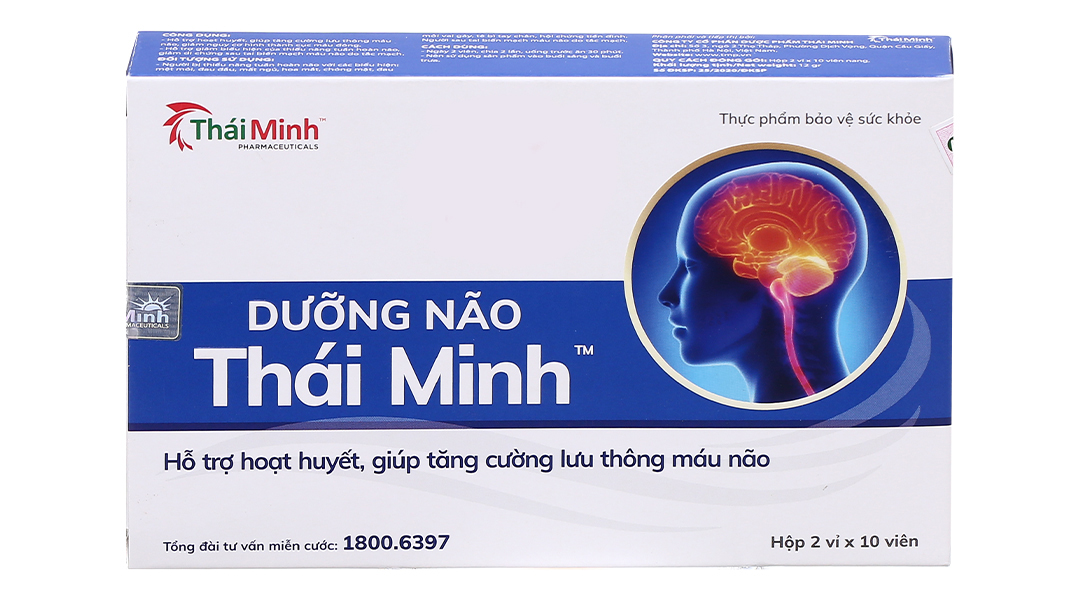Dưỡng Não Thái Minh hoạt huyết, giúp lưu thông máu não