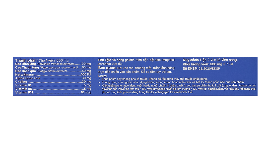 Thực phẩm bảo vệ sức khoẻ Dưỡng Não Thái Minh - 12