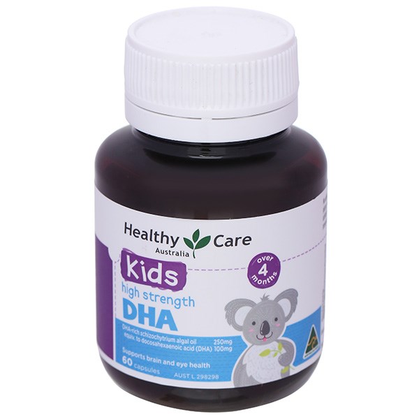 Thực phẩm bảo vệ sức khỏe Healthy Care Kids High Strength DHA lọ 60 viên