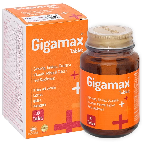 Thực phẩm bảo vệ sức khỏe Gigamax hộp 30 viên