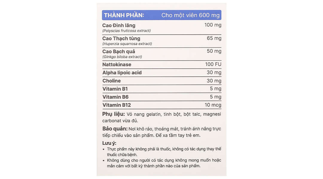 Thực phẩm bảo vệ sức khoẻ Dưỡng Não Thái Minh - 21
