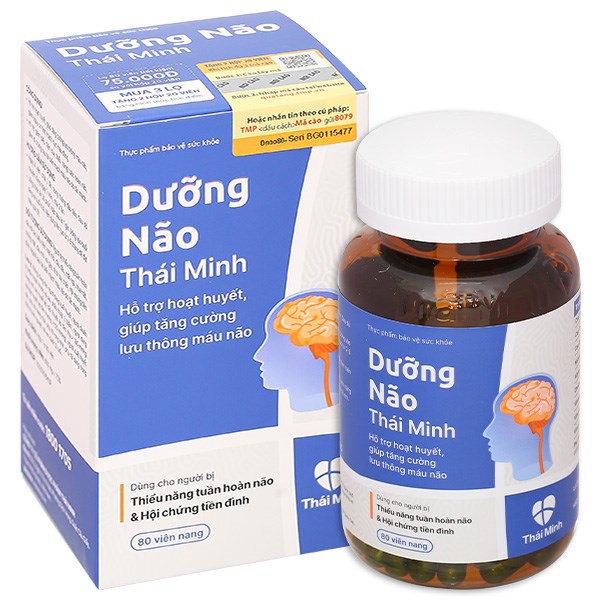 Viên Uống Hỗ Trợ Tuần Hoàn Não Dưỡng Não Thái Minh hộp 80 viên