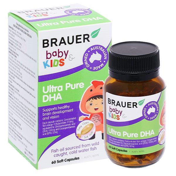 Brauer Baby & Kids Ultra Pure Dha 60 Soft Gels